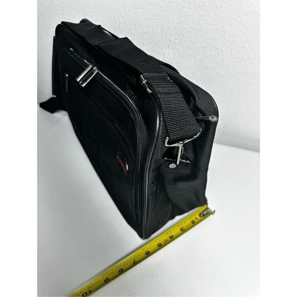 Luro Black Computer Laptop Bag with Handle and Strap - Picture 7 of 11